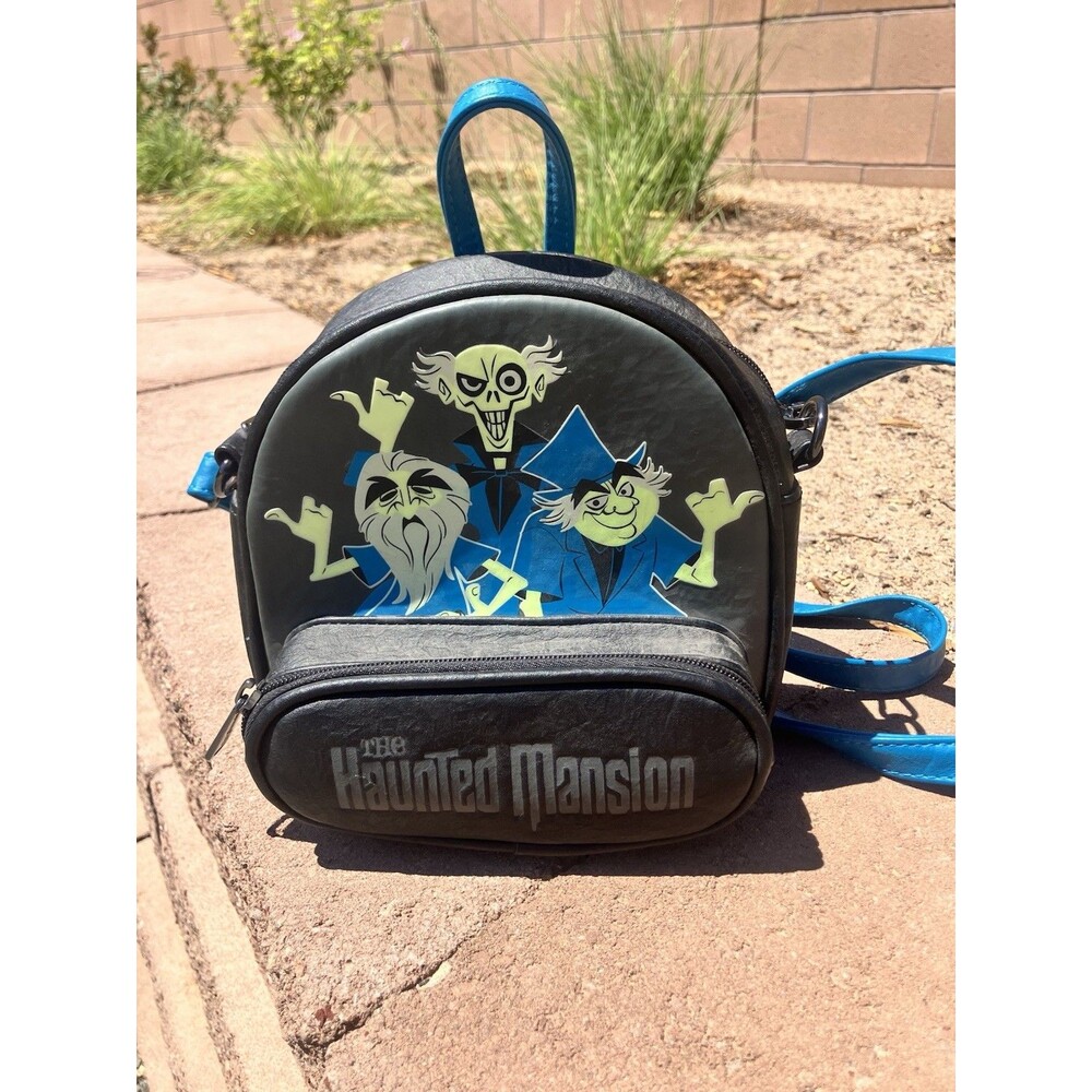 Disney Loungefly Hitchhiking Glow In Dark Ghost Mini Backpack Crossbody
